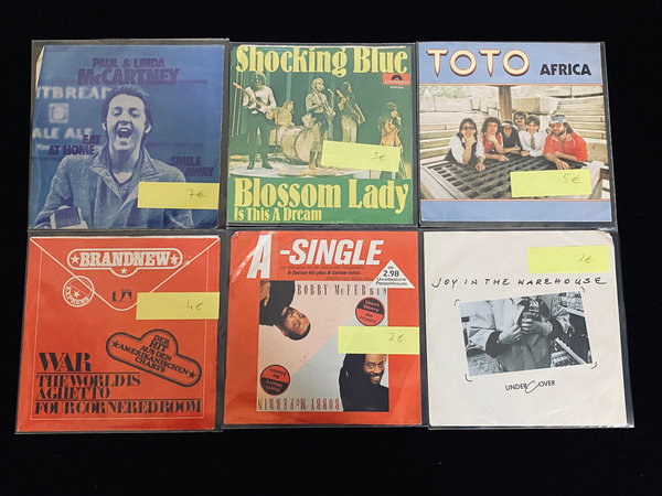 Single Schallplatten Paket (51 Stück, 7" Singles)