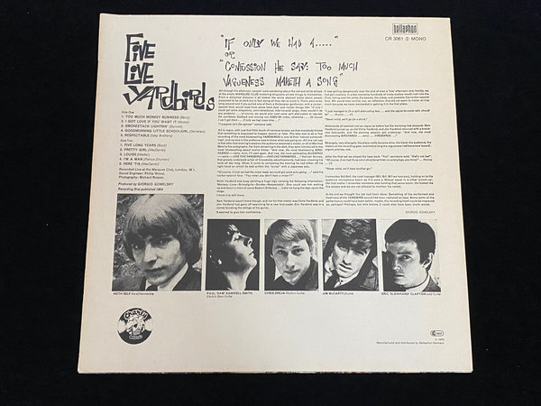 Yardbirds - Five Live Yardbirds (Mono, RE, DE, 1979)