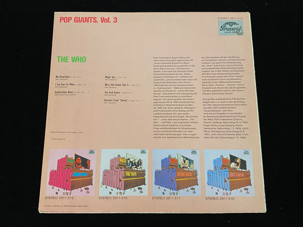 The Who - Pop Giants, Vol. 3 (DE, 1974)