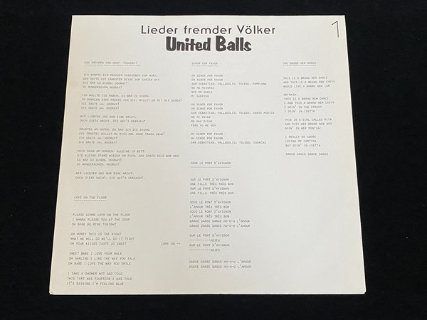 United Balls - Lieder Fremder Völker (DE, 1982)