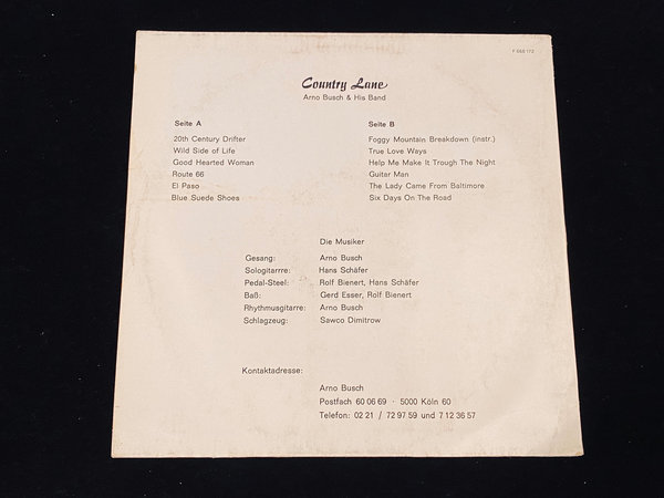 Arno Busch & His Band - Country Lane (Priv. Press, DE)