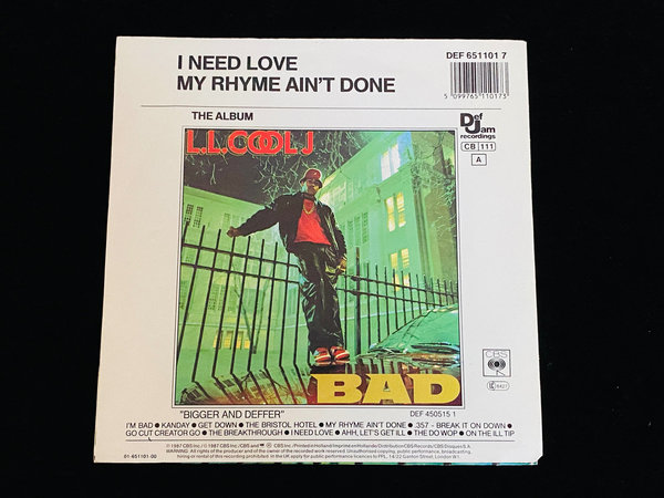 L.L. Cool J - I need Love (7'' Single, EU, 1987)
