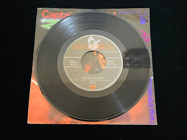 Zazu - Captain Starlight (7'' Single, NL, 1979)