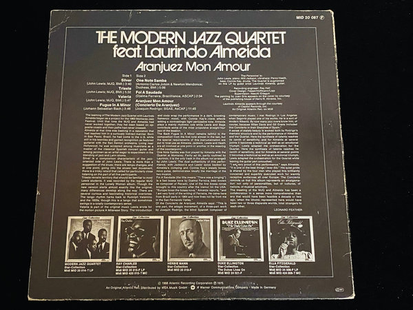 The Modern Jazz Quartet feat. Laurindo Almeida - Aranjuez Mon Amour (DE-Press)