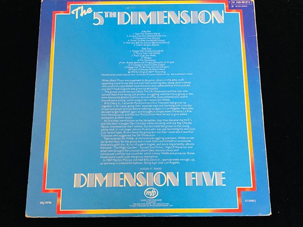 The 5th Dimension - Dimension Five (DE, 1970)