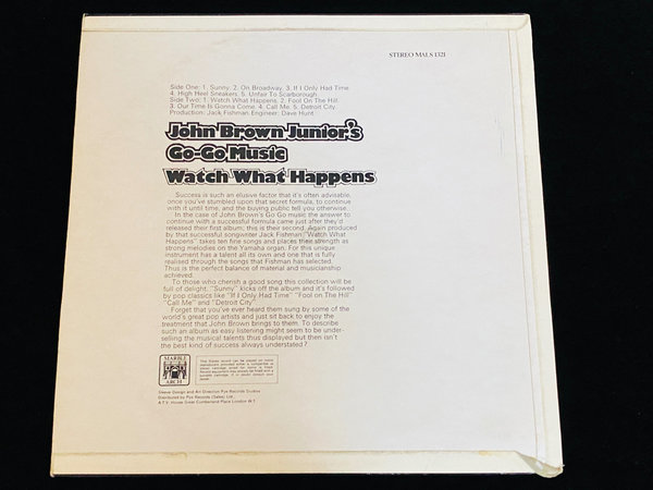 John Brown Junior's Go-Go Music - Watch What Happens (UK, 1970)