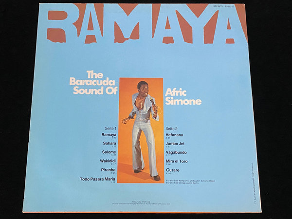The Baracuda Sound of Afric Simone - Ramaya (DE, 1978)