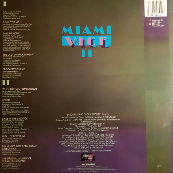 Various - Miami Vice II (EU, 1986)