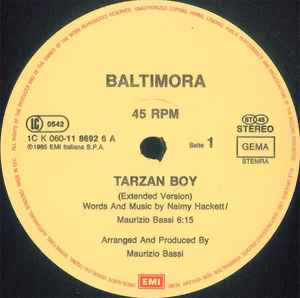 Baltimora - Tarzan Boy (Maxi-Single, EU, 1985)