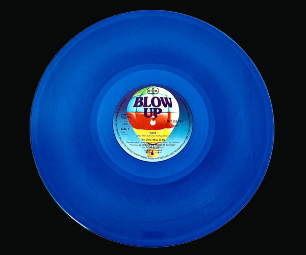 Deko Schallplatte transparent blau (1 Stk.)